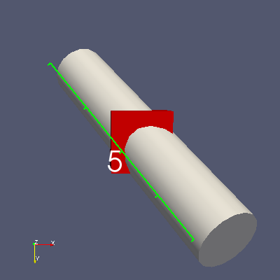 Measuring the length of a rotated cylinder object along its oriented bounding box major axis